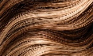 Close-up of caramel and honey dimensional color